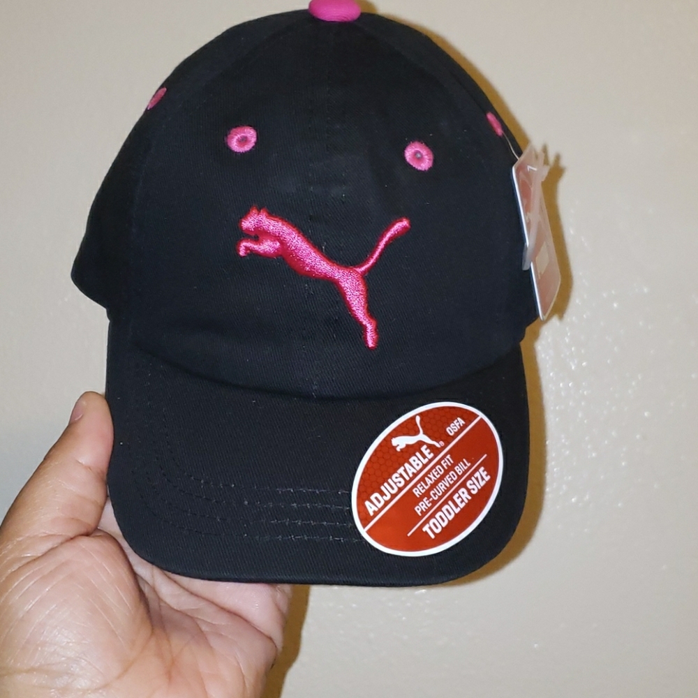 NWT Black and Pink Toddler Girls Hat